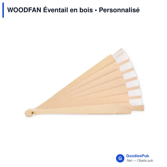 Éventail en bois personnalisable avec logo - WOODFAN - Image 7