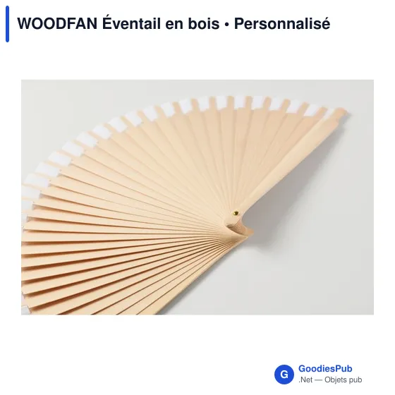 Éventail en bois personnalisable avec logo - WOODFAN - Image 8