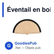 Éventail en bois personnalisable avec logo - WOODFAN - Miniature 9