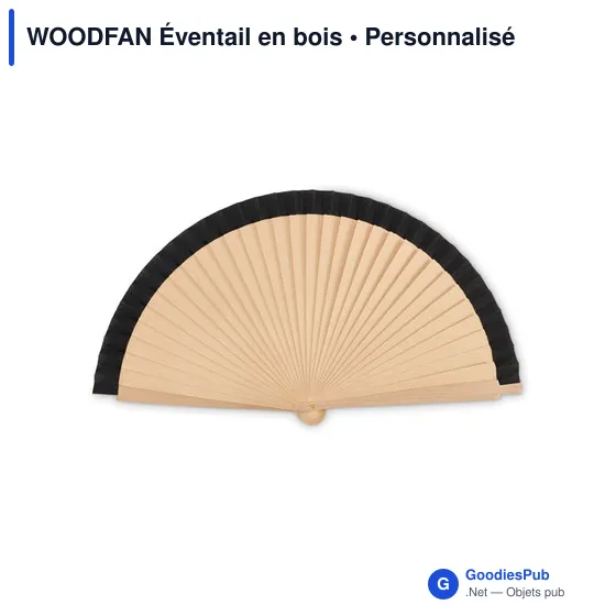 Éventail en bois personnalisable avec logo - WOODFAN - Image 9