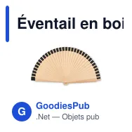 Éventail en bois personnalisable avec logo - WOODFAN - Miniature 10