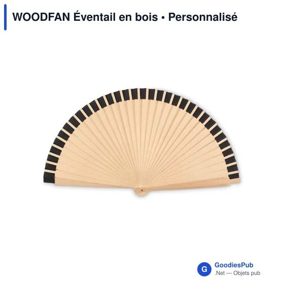 Éventail en bois personnalisable avec logo - WOODFAN - Image 10