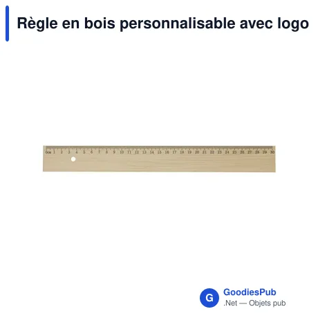 Règle en bois personnalisable avec logo - WoodRuler
