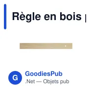 Règle en bois personnalisable avec logo - WoodRuler - Miniature 2