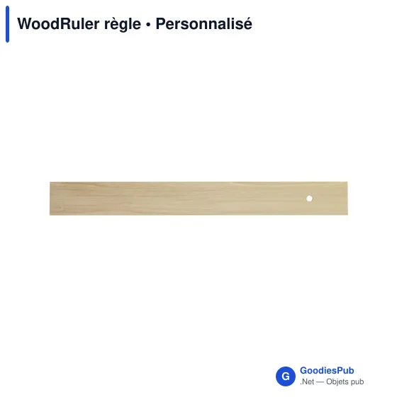 Règle en bois personnalisable avec logo - WoodRuler - Image 2