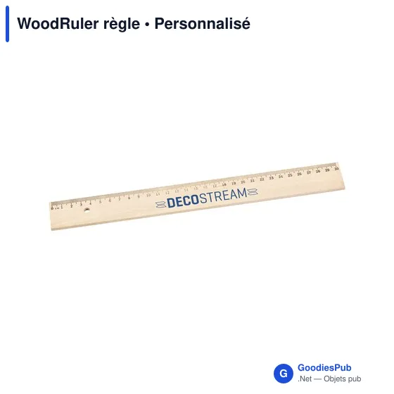 Règle en bois personnalisable avec logo - WoodRuler - Image 3