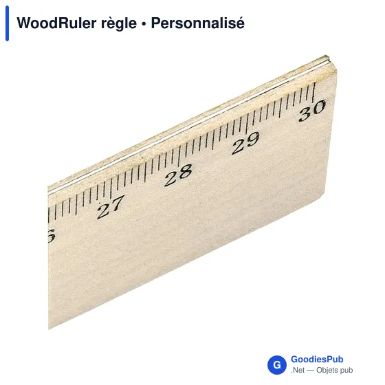 Règle en bois personnalisable avec logo - WoodRuler - Image 4