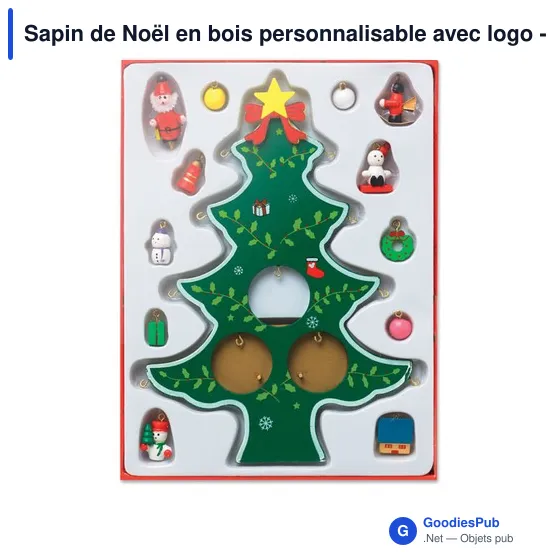 Sapin de Noël en bois personnalisable avec logo - WOODTREE - Image 3