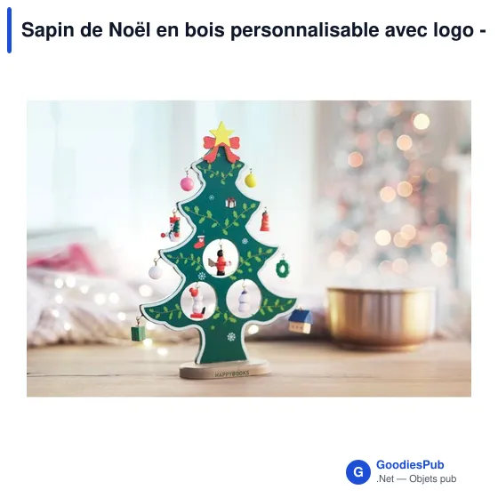 Sapin de Noël en bois personnalisable avec logo - WOODTREE - Image 4