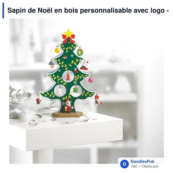 Sapin de Noël en bois personnalisable avec logo - WOODTREE - Image 5