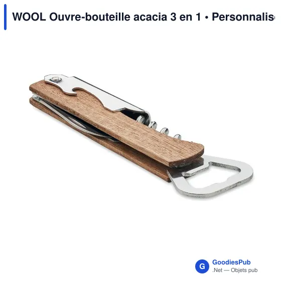 WOOL Ouvre-bouteille acacia 3 en 1 - Image 3
