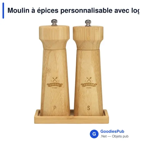 Moulin à épices personnalisable avec logo - Wooosh Aiko