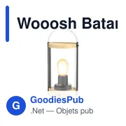Lampe d'ambiance personnalisable Wooosh Batam Light avec logo - Miniature 1