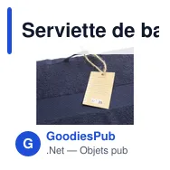 Serviette de bain personnalisable en coton recyclé avec logo - Wooosh - Miniature 1
