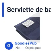 Serviette de bain personnalisable en coton recyclé avec logo - Wooosh - Miniature 2