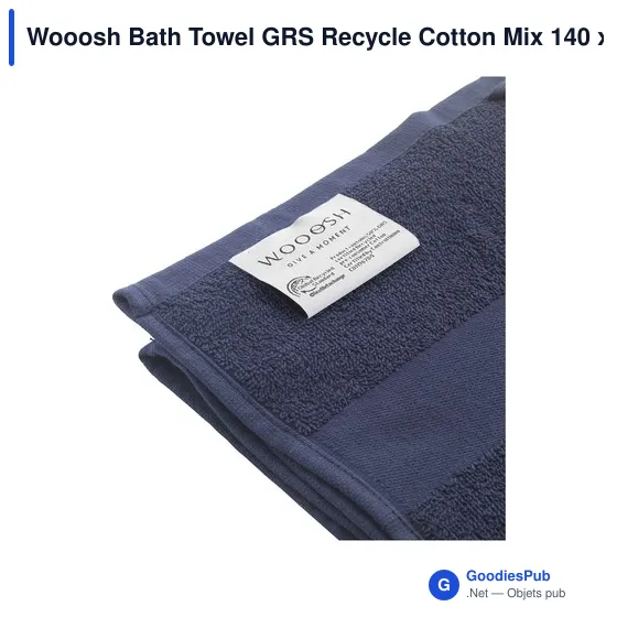 Serviette de bain personnalisable en coton recyclé avec logo - Wooosh - Image 2