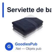 Serviette de bain personnalisable en coton recyclé avec logo - Wooosh - Miniature 3