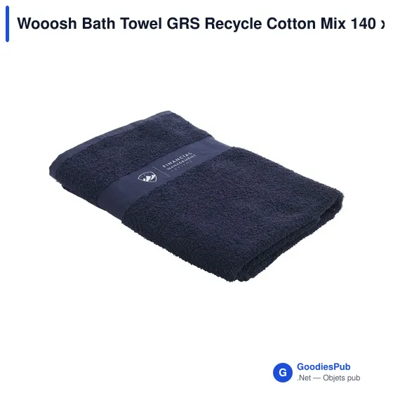 Serviette de bain personnalisable en coton recyclé avec logo - Wooosh - Image 7