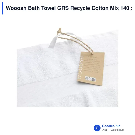 Serviette de bain personnalisable en coton recyclé avec logo - Wooosh - Image 8