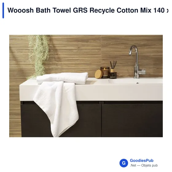 Serviette de bain personnalisable en coton recyclé avec logo - Wooosh - Image 10