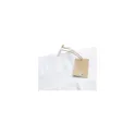 Variante blanc - Serviette de bain personnalisable en coton recyclé avec logo - Wooosh