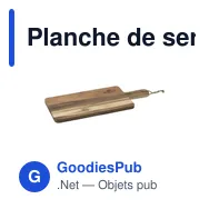Planche de service personnalisable en bois d'acacia - Wooosh Borghiavec logo - Miniature 1