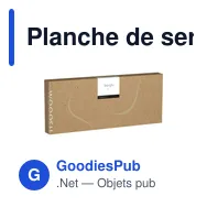 Planche de service personnalisable en bois d'acacia - Wooosh Borghiavec logo - Miniature 3