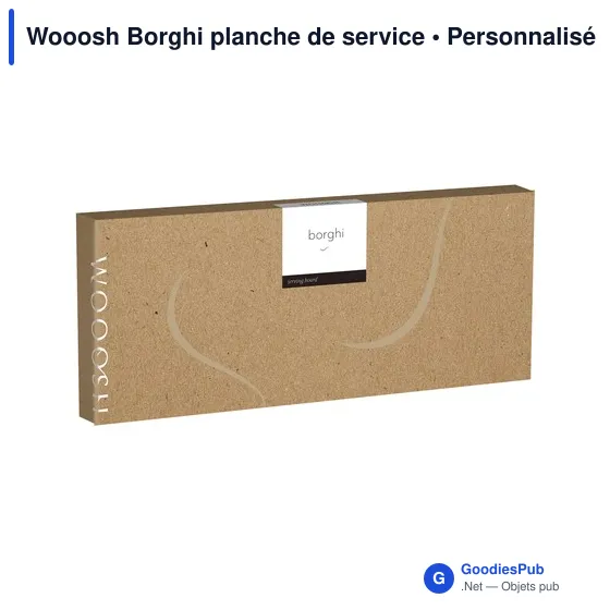 Planche de service personnalisable en bois d'acacia - Wooosh Borghiavec logo - Image 3