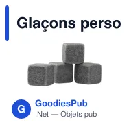 Glaçons personnalisables en granit pour rafraîchir vos boissons - Woooshavec logo - Miniature 2