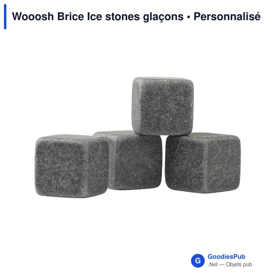 Glaçons personnalisables en granit pour rafraîchir vos boissons - Woooshavec logo - Image 2
