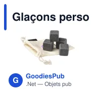 Glaçons personnalisables en granit pour rafraîchir vos boissons - Woooshavec logo - Miniature 3