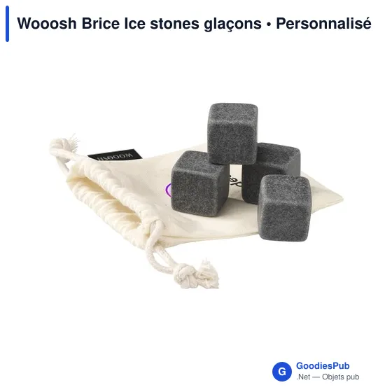 Glaçons personnalisables en granit pour rafraîchir vos boissons - Woooshavec logo - Image 3