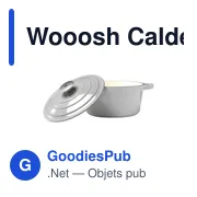 Wooosh Calderon Cast Iron Casserole 3.8 personnalisé avec logo entreprise gris - Miniature 2