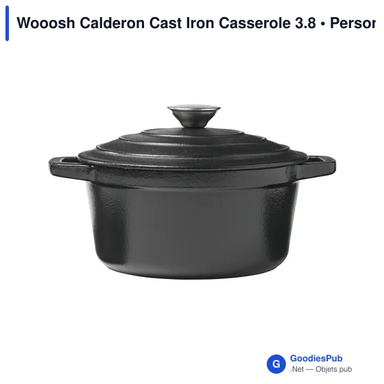 Wooosh Calderon Cast Iron Casserole 3.8 personnalisé avec logo entreprise gris - Image 11