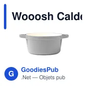 Wooosh Calderon Cast Iron Casserole 3.8 personnalisé avec logo entreprise gris - Miniature 3