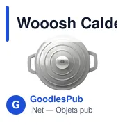 Wooosh Calderon Cast Iron Casserole 3.8 personnalisé avec logo entreprise gris - Miniature 5