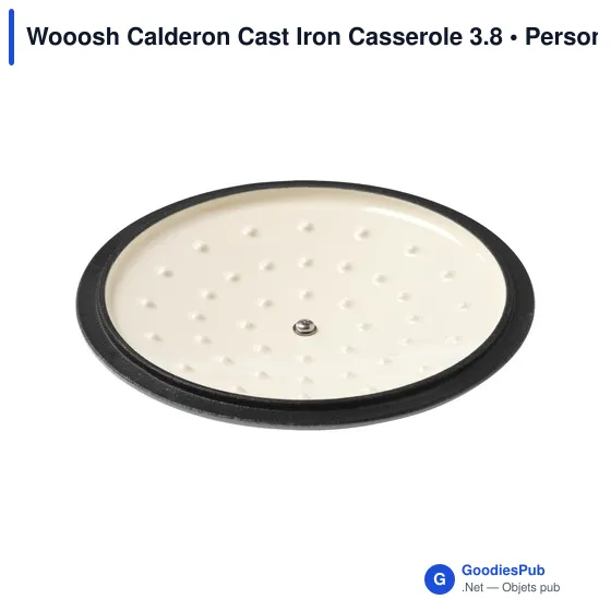 Wooosh Calderon Cast Iron Casserole 3.8 personnalisé avec logo entreprise gris - Image 6