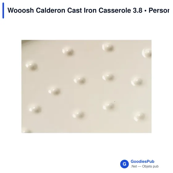 Wooosh Calderon Cast Iron Casserole 3.8 personnalisé avec logo entreprise gris - Image 9