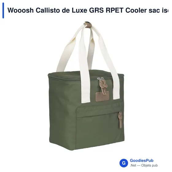 Sac isotherme personnalisable Wooosh Callisto de Luxe avec logo - Image 3