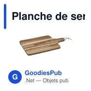 Planche de service personnalisable en bois d'acacia - Woooshavec logo - Miniature 1
