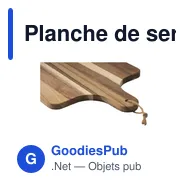 Planche de service personnalisable en bois d'acacia - Woooshavec logo - Miniature 2