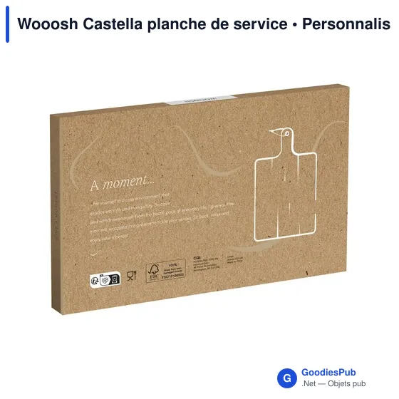 Planche de service personnalisable en bois d'acacia - Woooshavec logo - Image 4