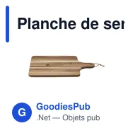 Planche de service personnalisable en bois d'acacia - Woooshavec logo - Miniature 6
