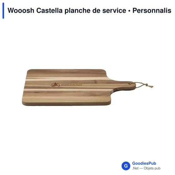 Planche de service personnalisable en bois d'acacia - Woooshavec logo - Image 6