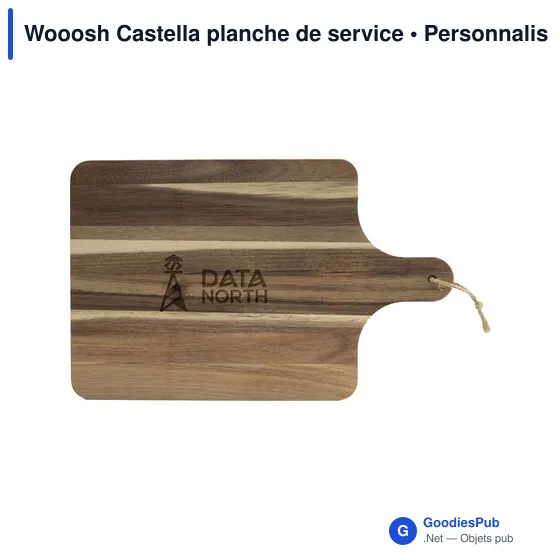 Planche de service personnalisable en bois d'acacia - Woooshavec logo - Image 7