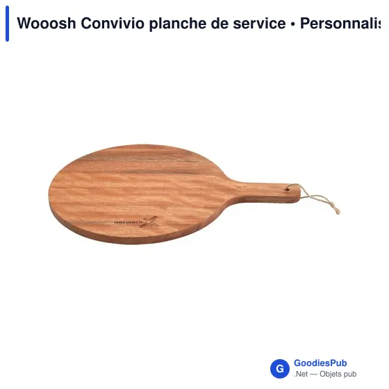 Planche de service personnalisable Wooosh Convivio avec logo - Image 2