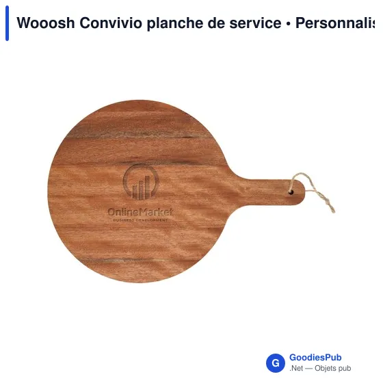 Planche de service personnalisable Wooosh Convivio avec logo - Image 3