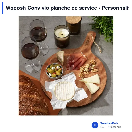 Planche de service personnalisable Wooosh Convivio avec logo - Image 7