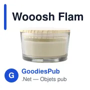 Bougie parfumée personnalisable Wooosh avec logo - Fine Oudh - Miniature 1