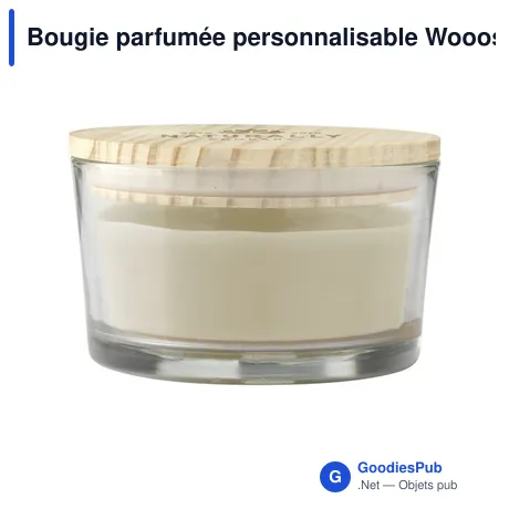 Bougie parfumée personnalisable Wooosh avec logo - Fine Oudh
